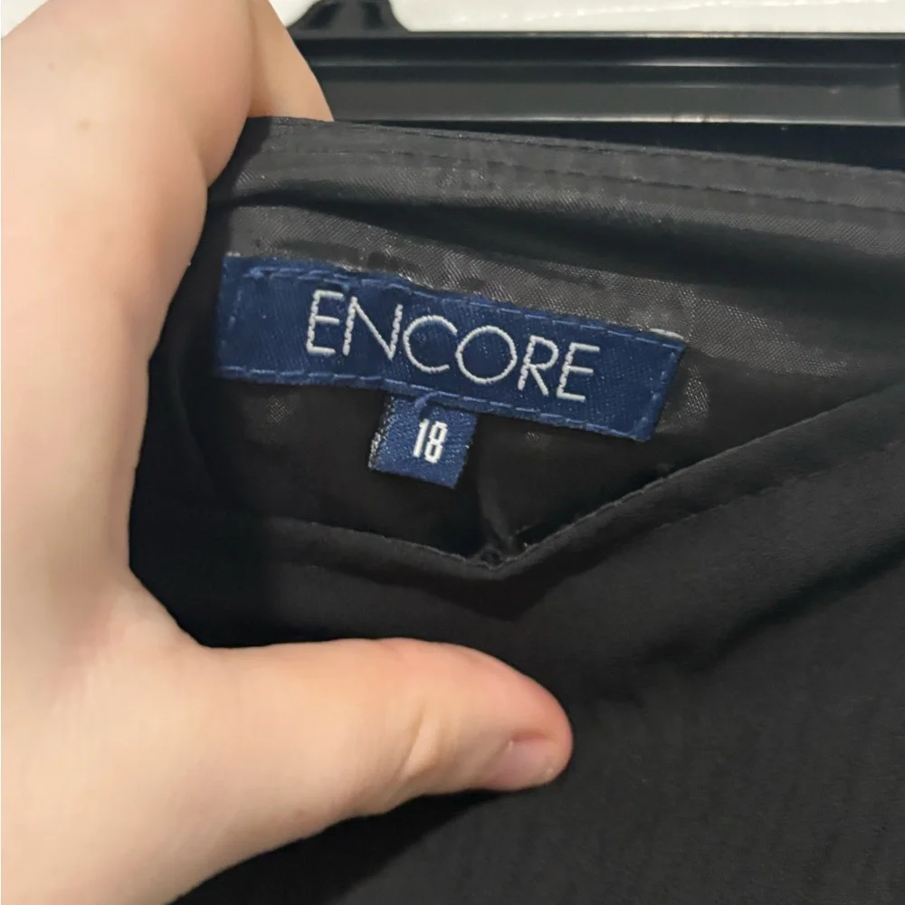 Encore Jeans Black A-Line Skirt with Silver Accents - Picture 3 of 3